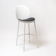 Cargar imagen en el visor de la galería, Banco bar Pip blanco tapizado
