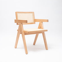 Cargar imagen en el visor de la galería, Silla ratán Compass madera clara