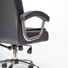Cargar imagen en el visor de la galería, Silla escritorio Boston negra pespunte negro
