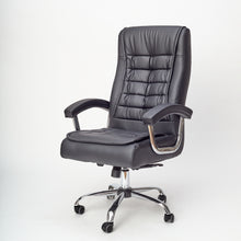 Cargar imagen en el visor de la galería, Silla escritorio Boston negra pespunte negro