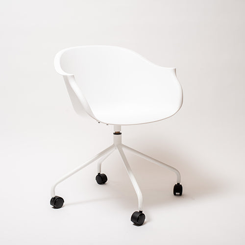Silla Lido blanca con ruedas