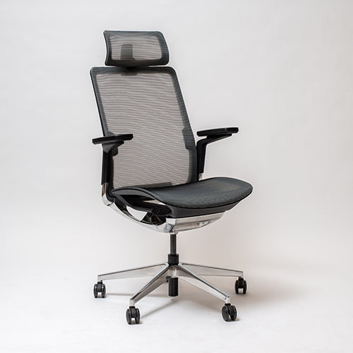 Silla Deer negra con cabecera