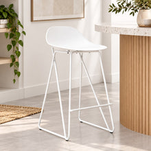 Cargar imagen en el visor de la galería, Banco Cocoon blanco – 66 cm
