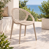 Silla de polipropileno Ania taupe