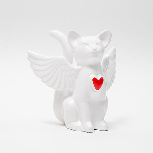 Escultura gato ángel