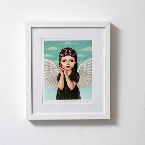 Grabado niña aviadora FP