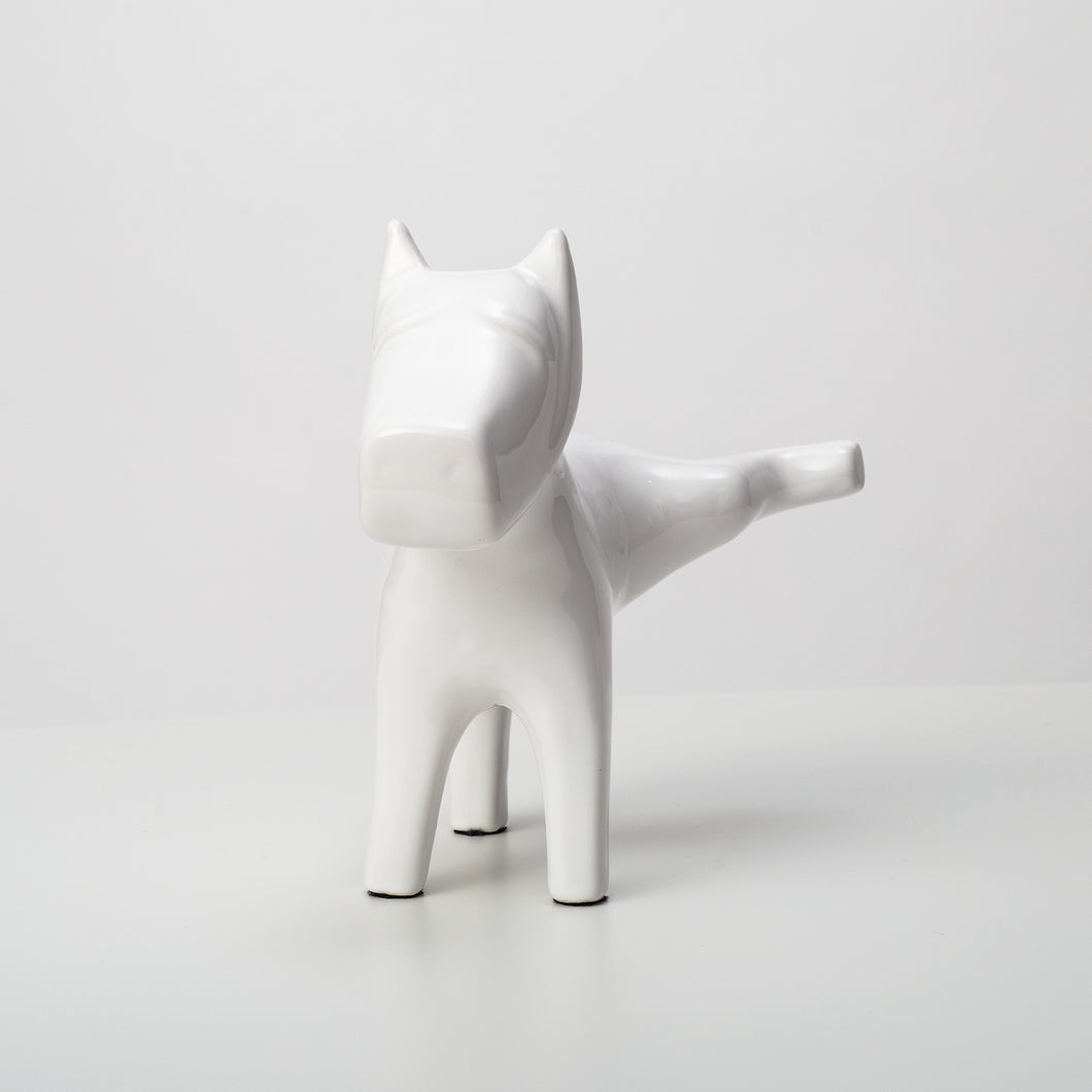 Escultura dogo meoncito blanco